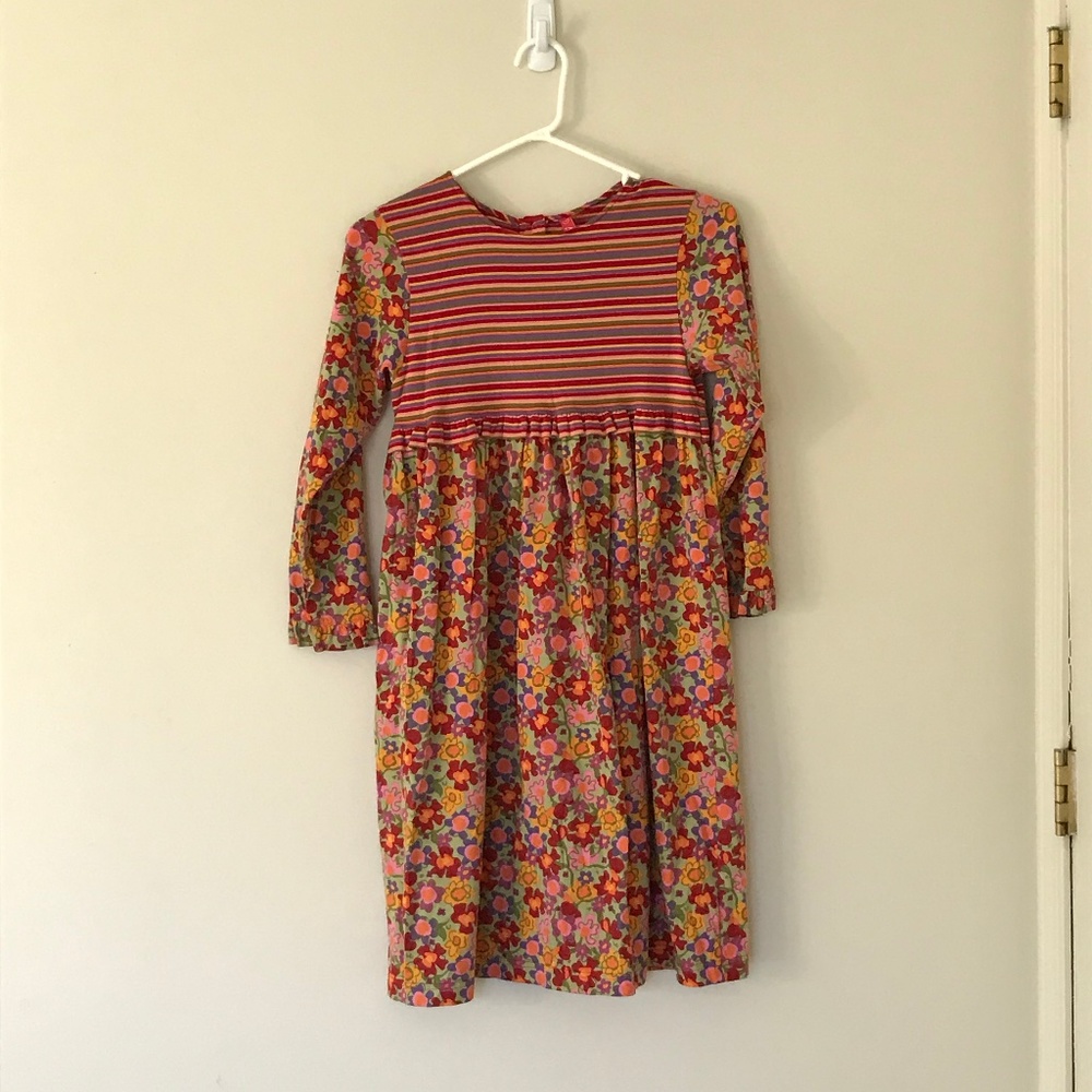 Hanna Andersson Ruffle Trim Floral Dress Girl's Size 10 (140)